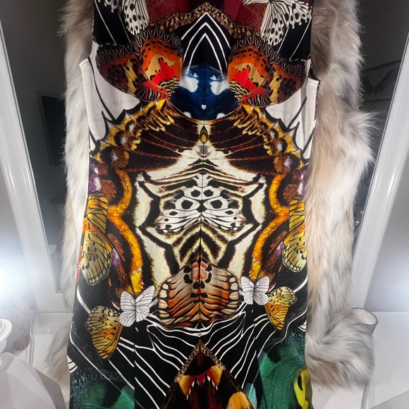 🦋 Roberto cavalli Class EUC butterfly dress large 14 - Picture 2 of 16